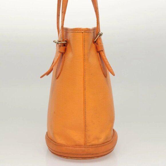 LOUIS VUITTON Epi Bucket PM Shoulder Bag Orange Mandarin M5899H LV Auth MX470 - Picture 6 of 16